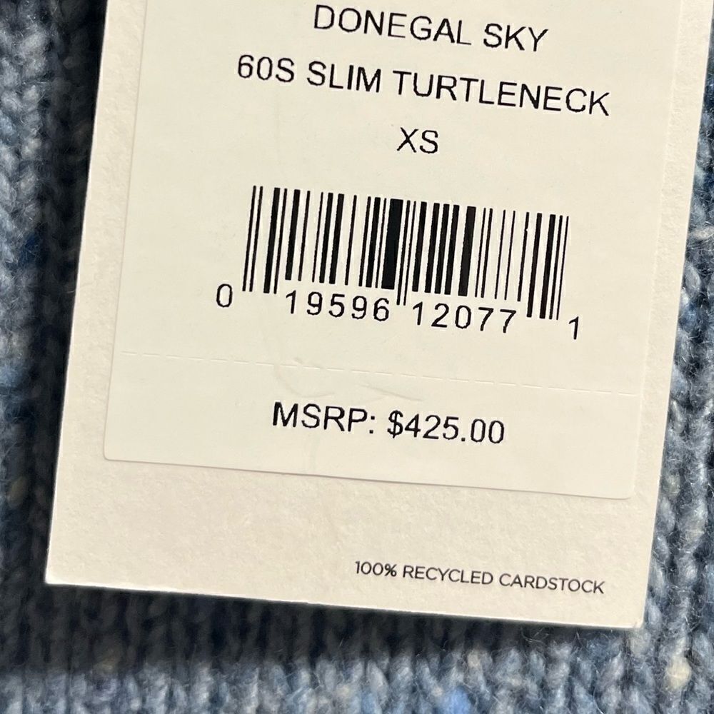 RE/DONE Blue 60s Slim Turtleneck - Picture 7 of 8